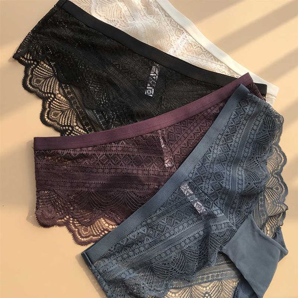 

80-140] jin bottom waist lace women's triangle underwear, Black;pink