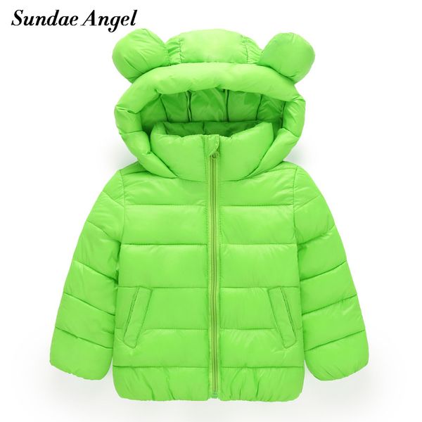 

sundae angel girl jackets girls outerwear coats long sleeve solid thick kids baby boy down parkas cotton warm children clothing, Blue;gray