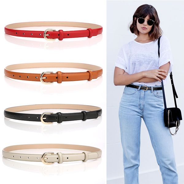 

small schoolgirl fine leather decorative jeans with skirt, ladies fashion versatile net red belt, Black;brown