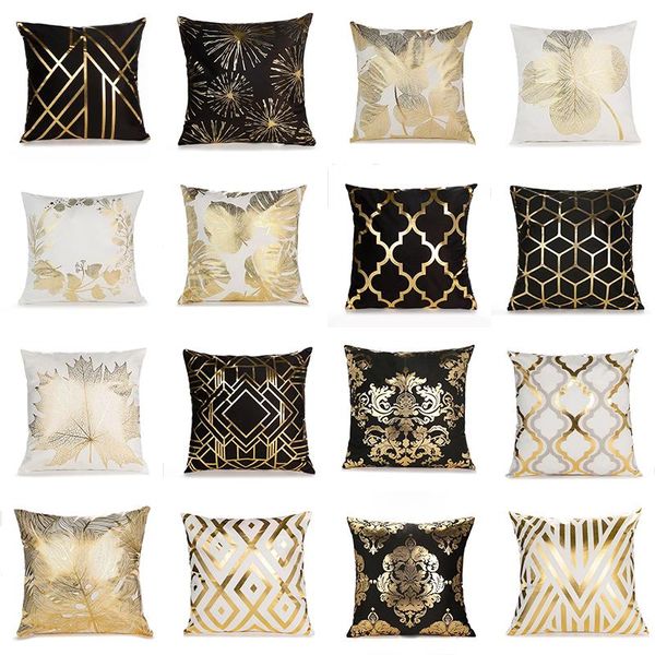 

gilded pillowcase popular home decor polyester peachskin pillowslip europearn classic cushion cover gilt waist pillow case