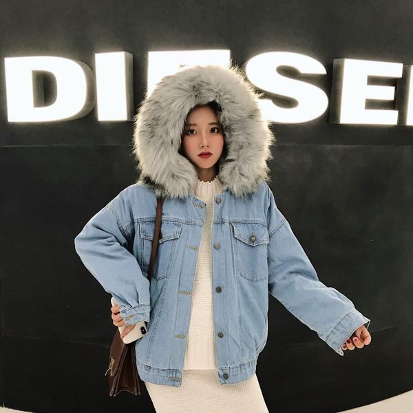 

women's jackets warm winter jacket women autumn hooded coat female jeans denim basic ladies bomber 2021 tk43, Black;brown