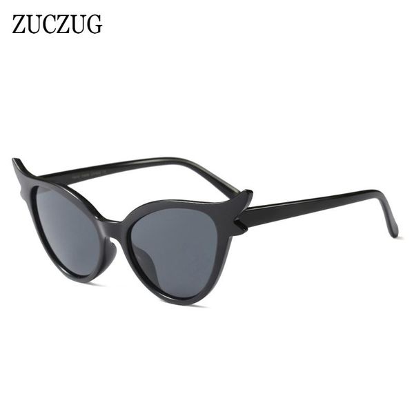 

sunglasses zuczug fashion cat eye women brand designer retro small frame sun glasses female pink red black uv400, White;black