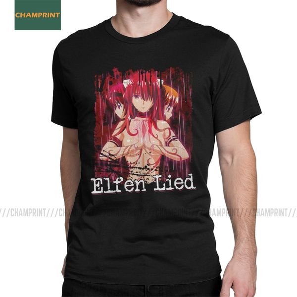 

lilium elfen lied hipster round collar anime ga blood lucy girl nyu yuka tees short sleeve sport hooded sweatshirt hoodie men t shirt