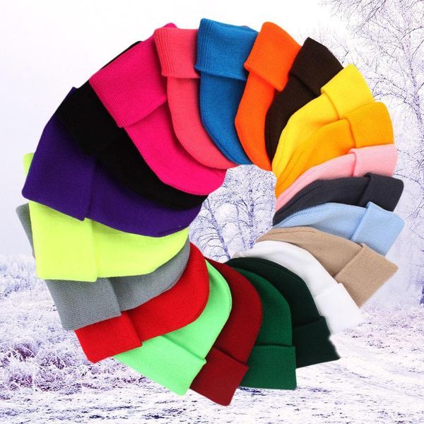 

solid beanie autumn winter wool blends soft warm knitted cap men women skullcap hats gorro ski caps colors beanies1, Blue;gray