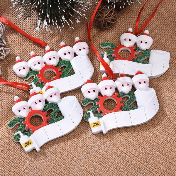 

2020 quarantine christmas birthdays party decoration gift product personalized family of 4 ornament pandemic social distancing a02