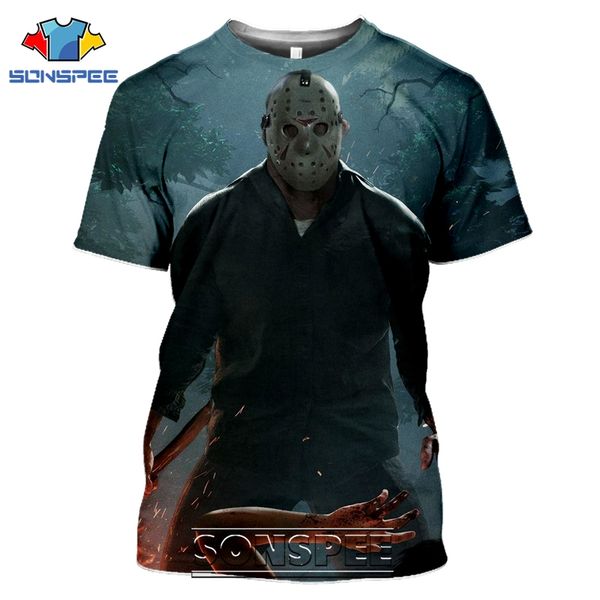 

men jason voorhees horror movie friday the 13th 3d print shirts horror horror anime men clothing