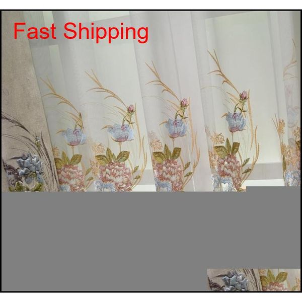

new high-grade chenille relief jacquard curtains for living room embroidery shade curtain fabric manufacture jllsme yummy_shop
