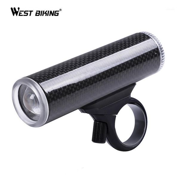 

west biking bike front light rechargeable 4 modes carbon fiber aluminum alloy headlamp waterproof bike cycling light1