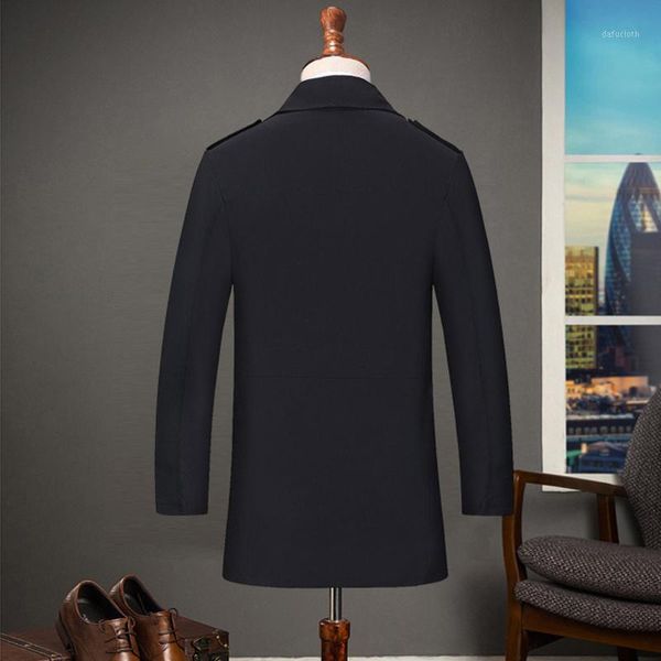 

2019 fashion men autumn warm outwear slim casual coats trench business long slim overcoat jacket z881, Black;brown