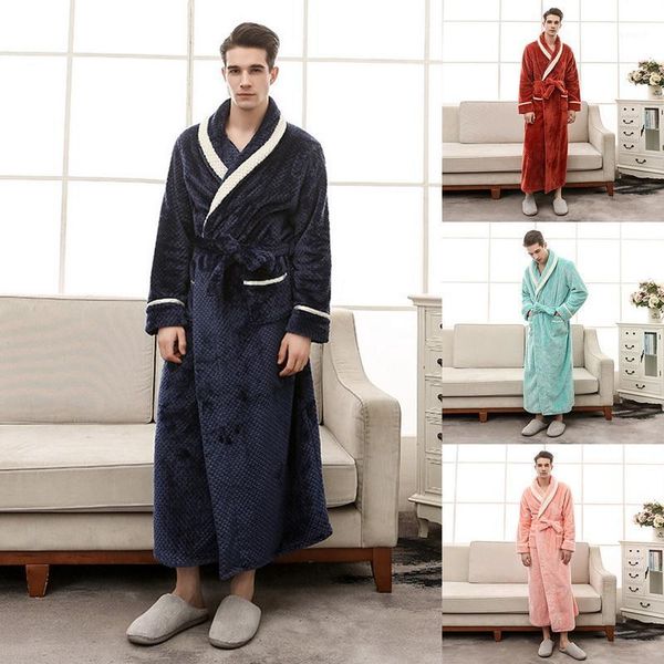 

winter thick nightgown hooded velvet sleepshirts nightdress print flannel pajamas set elastic waist pants soft homewear1, Gray