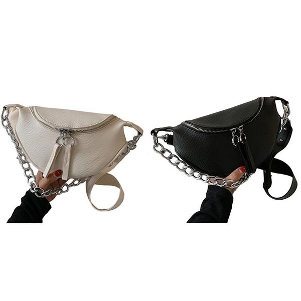 

silver chain design pu leather crossbody bags for women shoulder messenger handbags small chest bag travel