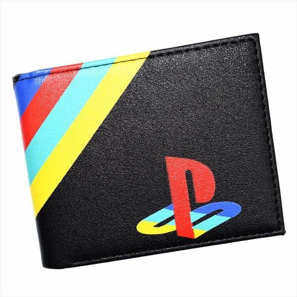 

sell playstation wallet mens short purse cool design boys wallets with coin pocket drop shipping, Red;black