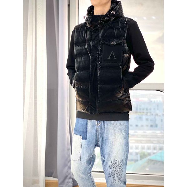 

mens parkas vest fashion down jackets thick sleeveless down coat winter new hiphop clotheing warm boys new clothes ing, Black