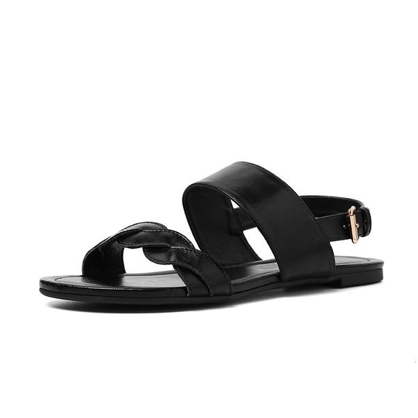 

2021 new big size 43 roma women simple fashion sandals see woman shoes y7sf, Black