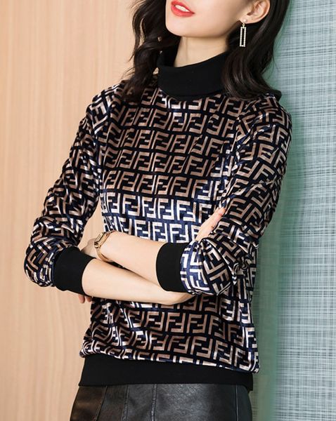 

selling 2020 autumn women designer sweaters european american fashion sweater ff letter printing splicing designer sweater women sweater top, White;black