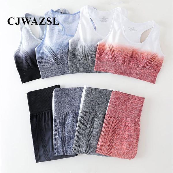 

ladies yoga set seamless beauty back sports bra set fitness exercise quick-drying yoga vest leggings pants, White;red