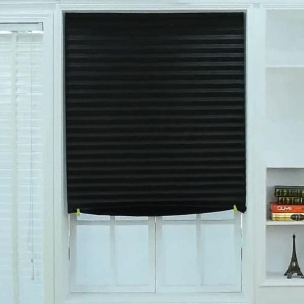

blinds blackout pleated window shades blind light block cordless black