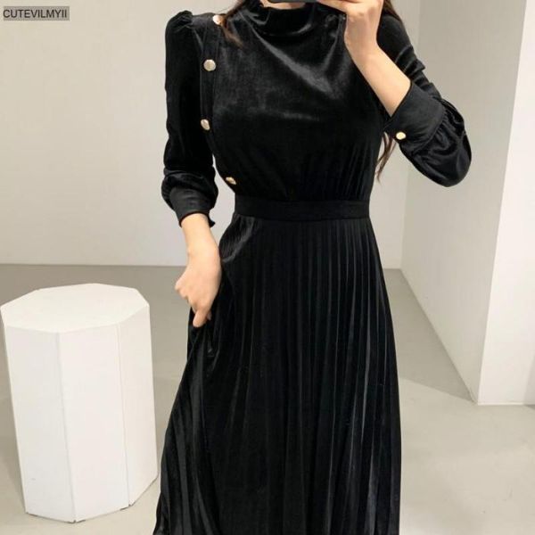 

autumn winter elegant formal ladies classic vestidos fashion women long sleeve velvet stretch bodycon midi dress 8828, Black;gray
