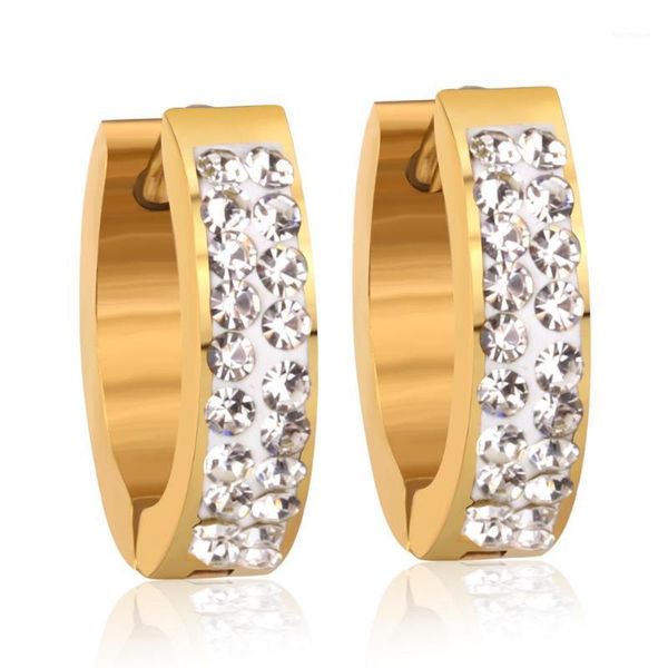 

luxukisskids pendientes gold hoop circle earrings for women zircon fashion jewelry stainless steel earings 2020 brincos aretes1, Golden;silver