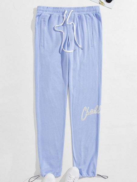 

men letter graphic joggers c1es#, Black