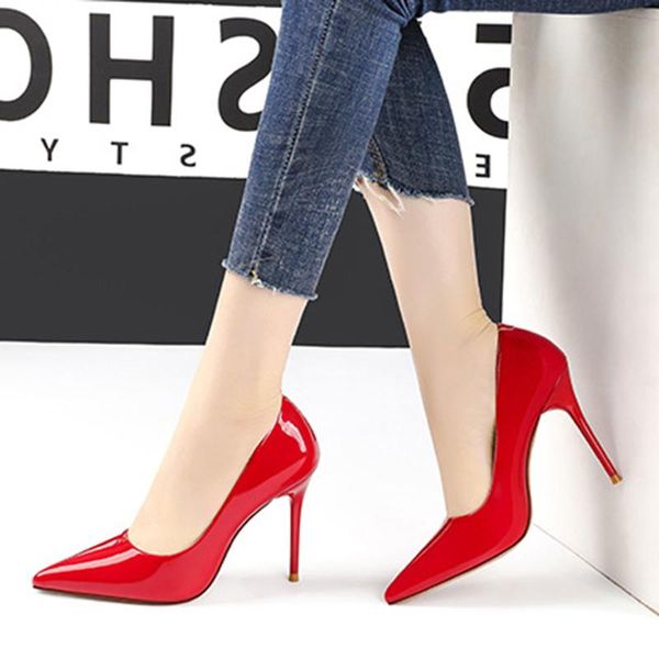 

women pumps high heel .5cm professional pumps daily shoes pointed shallow mouth work dress high heels boat shoes, Black