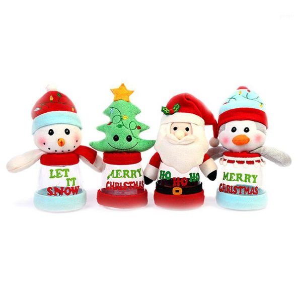

gift wrap christmas ornament santa claus snowman elk decoration candy jar party r11