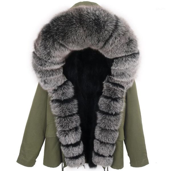 

2020 real fur winter jacket hood thick warm real fur liner men long parka waterproof big natural raccoon collar coat1, Black