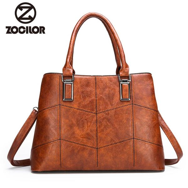 

2020 fashion stitching women bags vintage shoulder bags women handbags designer pu leather ladies hand sac