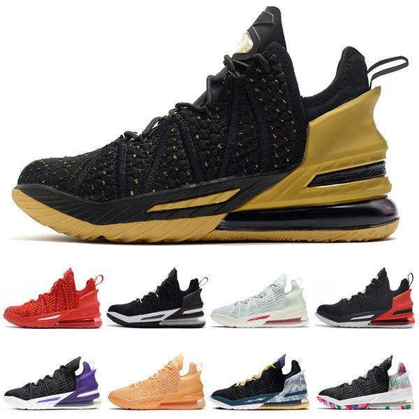 

james 18 mens basketball shoes 18s bred black gold court purple red empire jade multicolor oreo sports trainers sneaker outdoor size 7-12