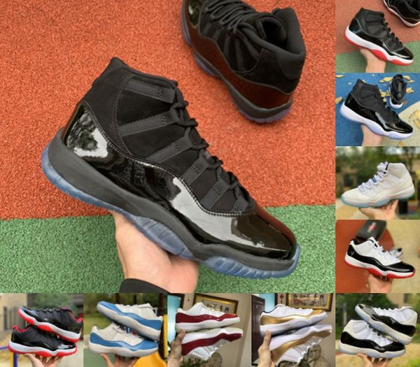 

25th anniversary concord bred 11 11s men women jumpman basketball shoes space jam cap and gown legend blue sports sneakers mens