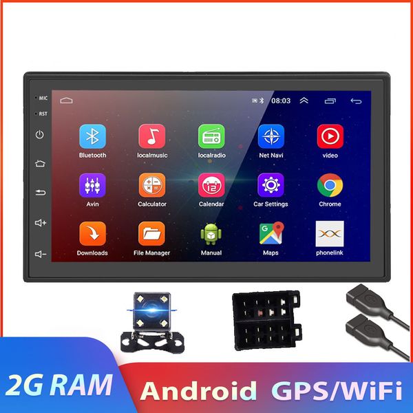 2 Din Android Auto Multimedia Video Player 2G RAM Universal 2DIN Stereo Auto radio Für Volkswagen Nissan Toyota Ford LADA