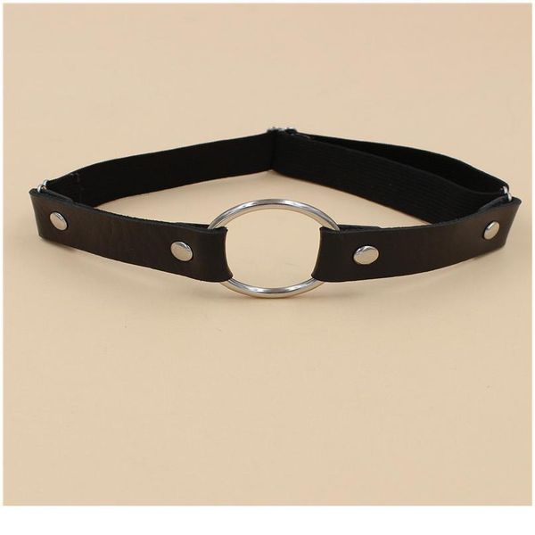 

leather punk women elastic leg round heart ring garter belt heart rivet thigh ring goth harness stockings garter qylllw, White