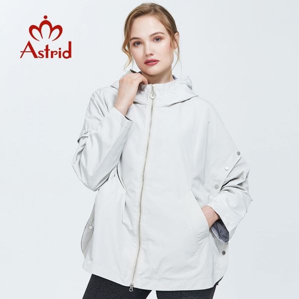 

astrid trench coat autumn new women's casual trench coat solid color fashion trench short coat for women clothing as-6139 201028, Tan;black