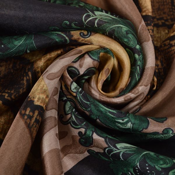 

bysifa] марка синий зеленый шелковый шарф шаль женщины аксессуары весна осень цветочным узором 100% silk женщин длинные шарфы палантины 201, Blue;gray