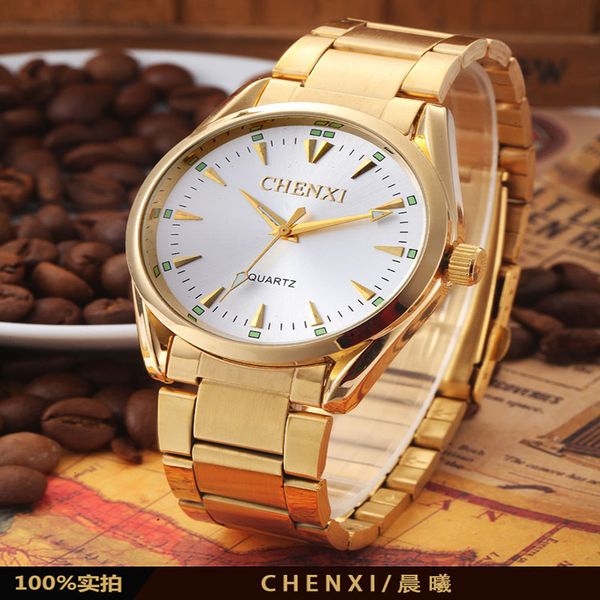 

dawn business men's gold quartz watch waterproof wrist watches