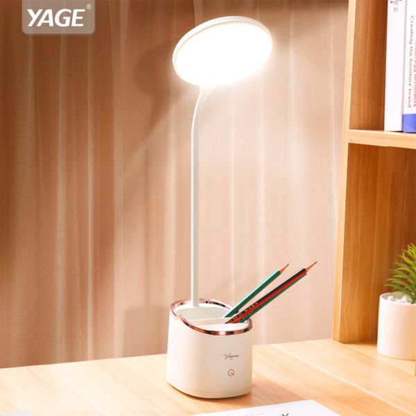 

1800mah 18650 rechargeable table lamp storage pen hoder lamps table 18pcs led touch table lamp usb hose student led desk lamp 1020