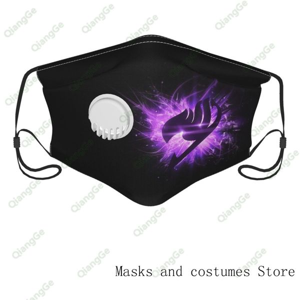 

new funny cute design fairy tail end kids with dust breathing valve custom face washed reused mouth mask