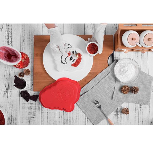 

christmas 3d silicone baking moulds xmas tree santa claus shaped mold for cake, fondant