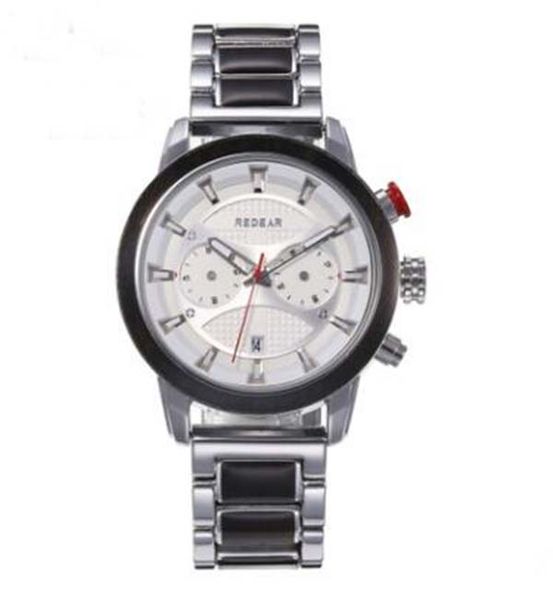 

hwp new style wood quartz movement men watch chronograph full fuction white dial male watch black wooden band ing, Slivery;brown