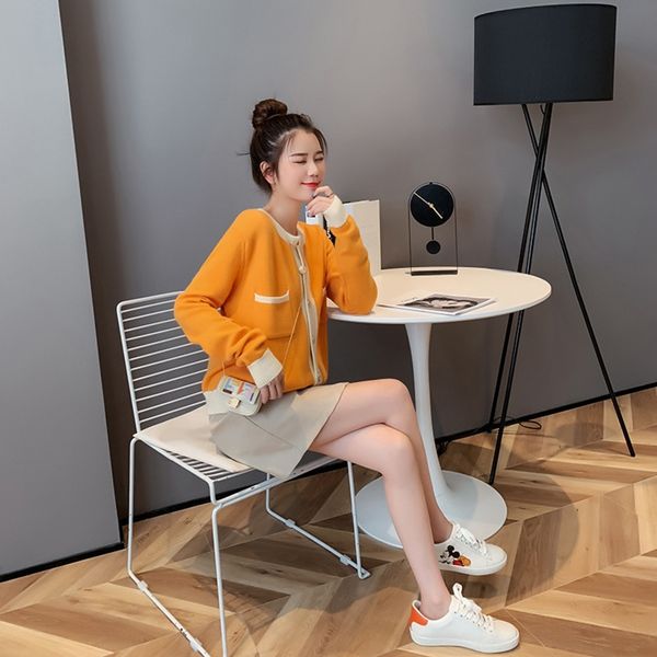 

kl8cs casual fashion 4ly fragrant winter sweater sweatercoat sweatercoat knitted autumn style 2020 newstyle women's cardigan fashion, White;black