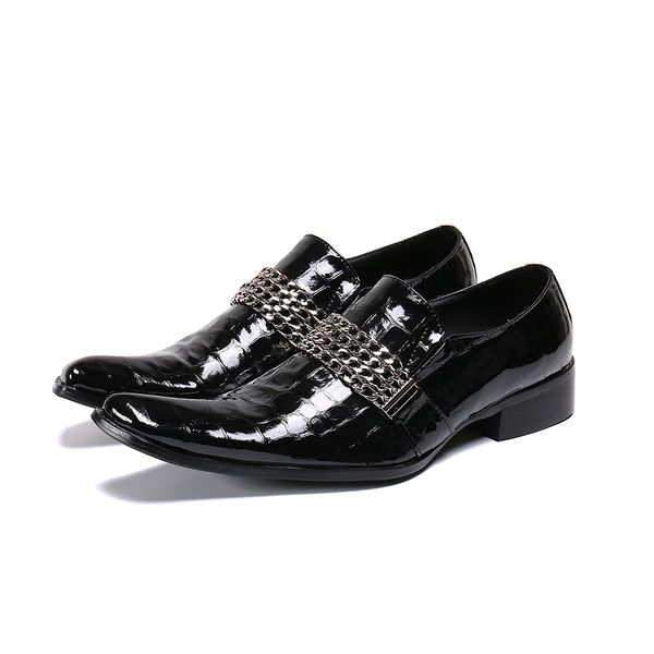 

2020 classic men's leather fashion skin moccasins pointed toe high heels shoes to man y8qj, Black