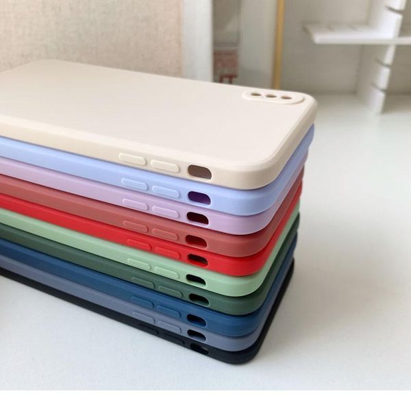 

luxury square sile phone case for iphone 11 pro max x xs xr 8 7 6 6s plus se2 soft can sqcewv