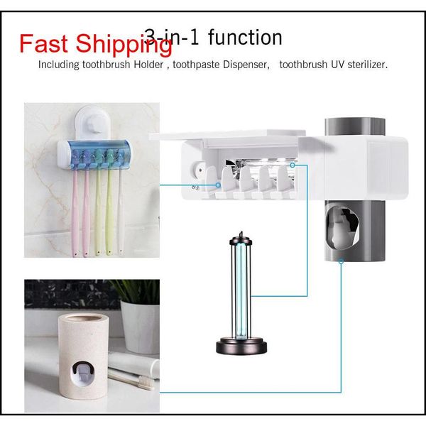 

houkiper bathroom matic toothpaste dispenser sterilizer uv light ultraviolet toothpaste squeezer toothbrush hol qyllat sports2010