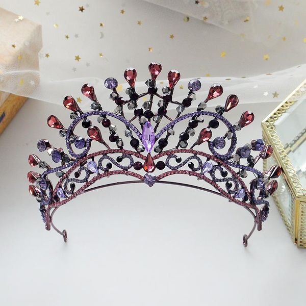

vintage baroque bride crowns hairbands luxury classic crystal rhinestone wedding hair accessories bridal tiaras de marriage, Golden;silver