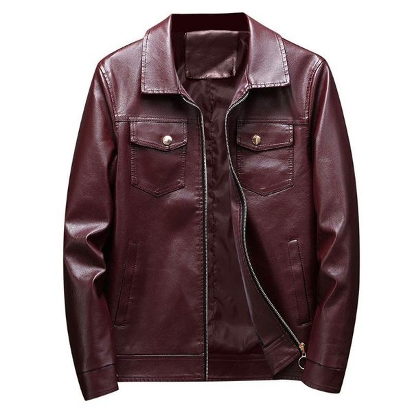 

nice fashion leather bomber jacket men autumn winter jackets male fleece liner outwear coats warm pu baseball jackets, Black;brown