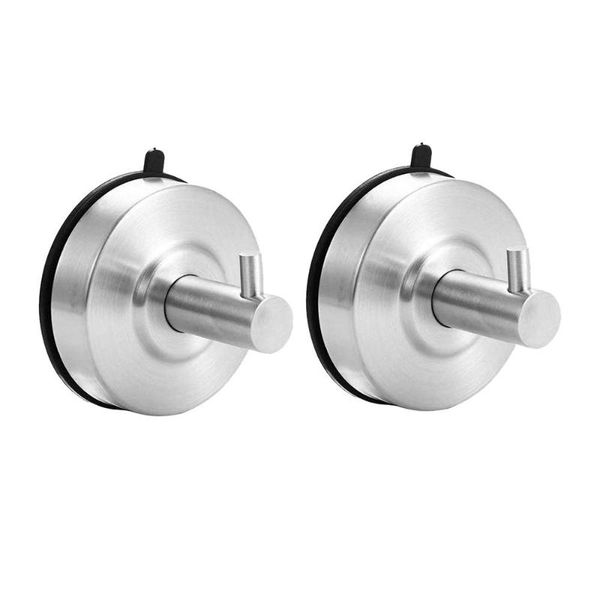 

hooks & rails 2pcs stainless steel vacuum suction cup hook bath shower towel bathroom kitchen wall hanger