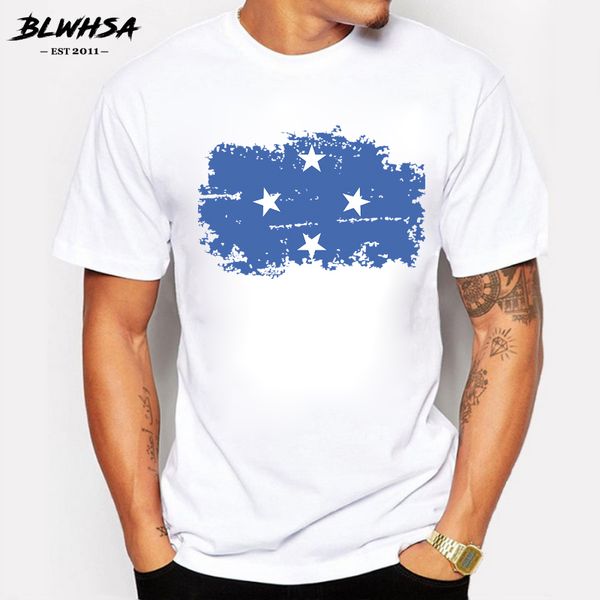 

спорт blwhsa микронезия флаг майка мужская мода лето с коротким рукавом хлопок микронезия национальный флаг футболки смешной бренды одежда