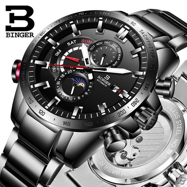 

bingermen'smechanicalwatches,self-windingmechanicalwatchestianjinseagullmovement, Slivery;brown