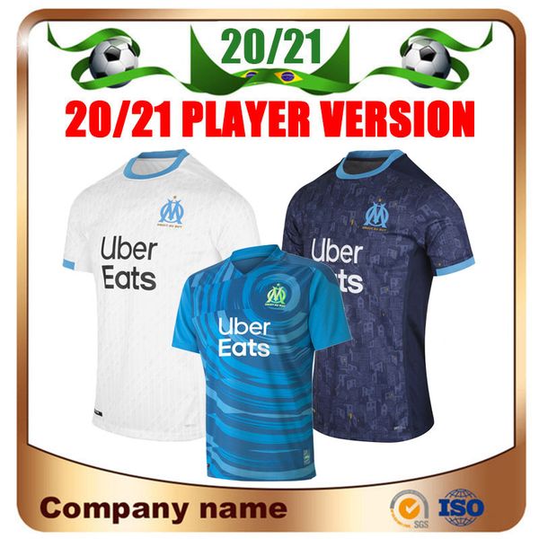 

20/21 player version marseille soccer jersey 2020 home white #10 payet olympique soccer shirt .gustavo thauvin germain football uniforms, Black;yellow