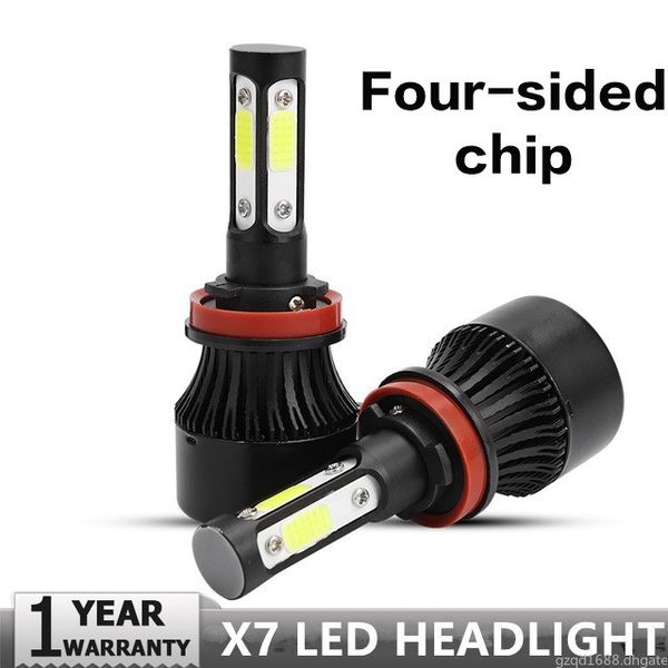 

1pair four-sided illumination led headlight h4 headlamp h11 fog lamp h3 h1 hb3 hb4 h7 9005 9006 h8